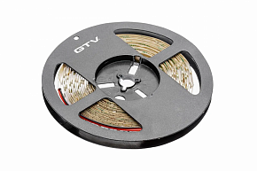 Светодиодная лента GTV 2835, 60 д/м, 6W, 12V, IP20, холодный белый, FLASH, 8мм, открытая — купить оптом и в розницу в интернет магазине GTV-Meridian.