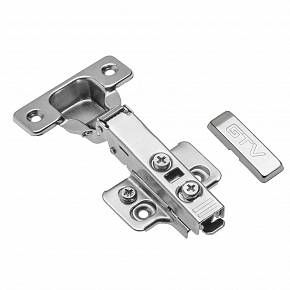 Петля SOLID PLUS накладная самозакрывающаяся, регулировка в 3 плоскостях, без еврошурупа — купить оптом и в розницу в интернет магазине GTV-Meridian.