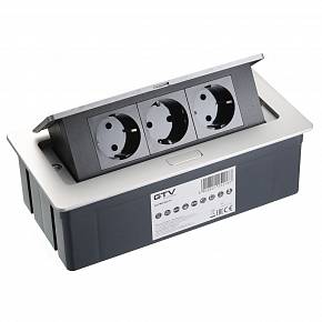 Блок розеток настольный SOFT 3 розетки AE-PBSC3GS-53 (Schuko), серый, с проводом 1, 5 метра — купить оптом и в розницу в интернет магазине GTV-Meridian.