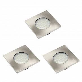 Комплект из 3-х точечных встраиваемых светодиодных светильников MARBELLA PLUS 3*1,5W, 220V, теплый свет — купить оптом и в розницу в интернет магазине GTV-Meridian.